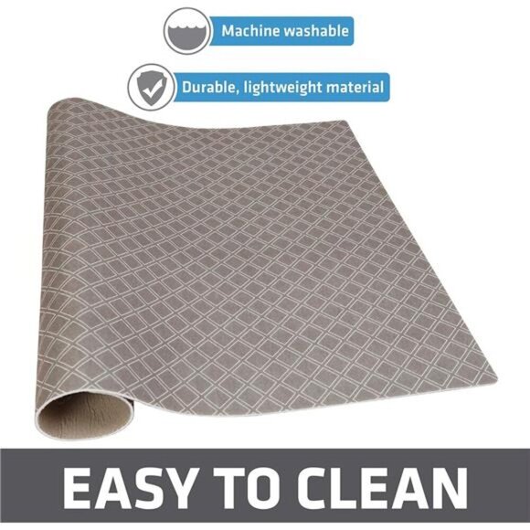 Dish Drying Mat,Oversized (19”x24”),Low-Profile,Super Absorbent,Quick Dry Fabric - Picture 6 of 7
